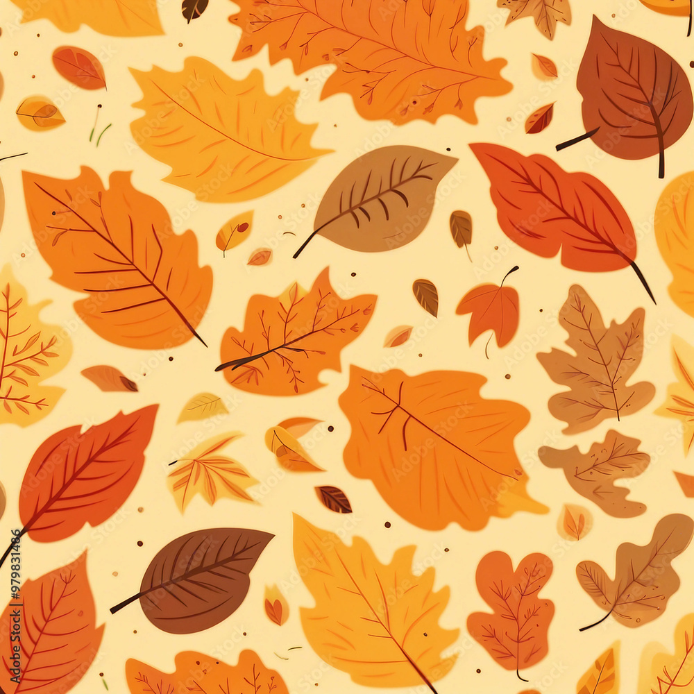 Obraz premium Beautiful autumn illustration background
