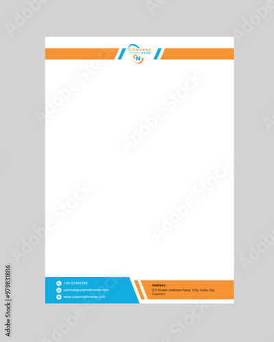 A4 Size Letterhead Template Design