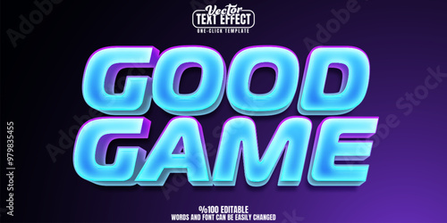 Game editable text effect, customizable gg and gaming 3d font style
