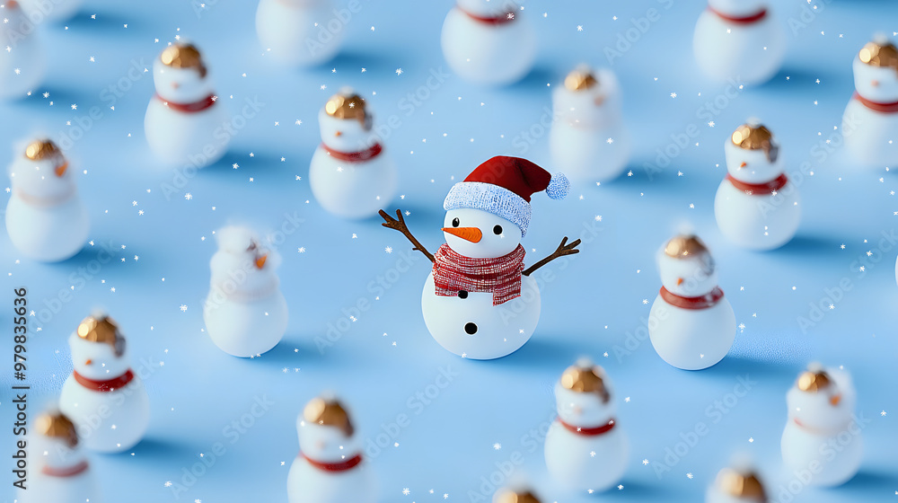 Pattern for Christmas and New Year holidays. Snowman on blue background. Pattern for Christmas and New Year holidays. Snowman on blue background.