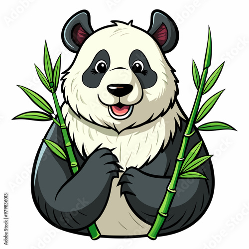 Adorable Panda Vector Cartoon Illustration - Perfect for Kids' Designs