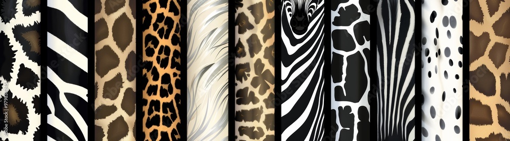 30 seamless patterns of animal skin textures in vector illustration ...
