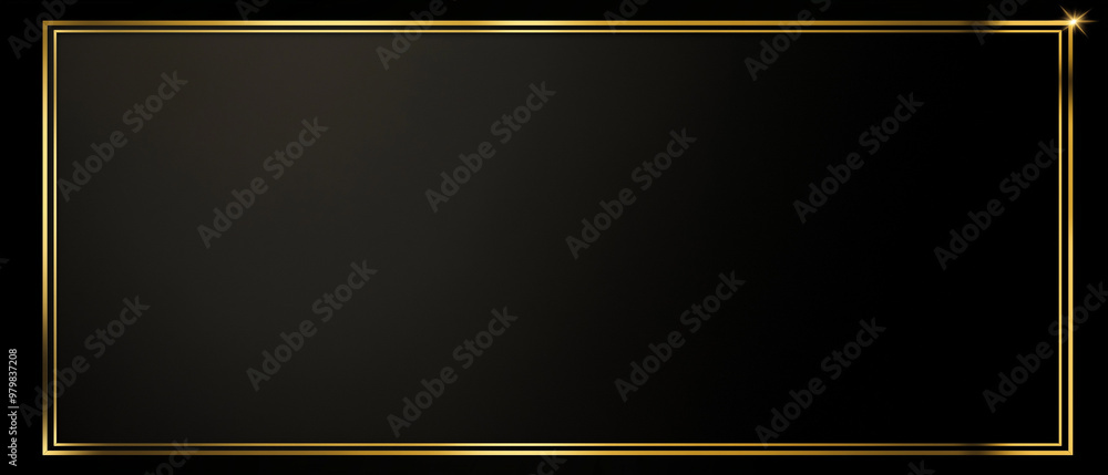 Abstract modern design, solid black background with gold lines. AI generation. Abstract modern design, solid black background with gold lines. AI generation.