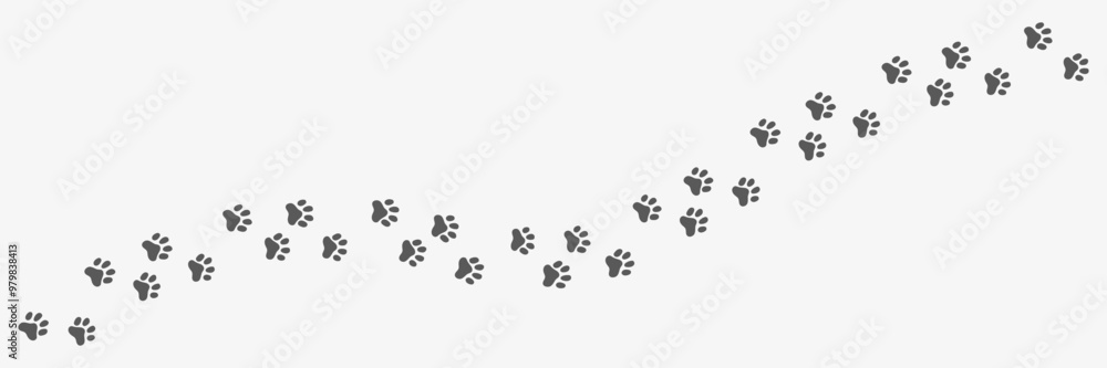 Animal path pattern. Cat or dog paws, foot print. Vector Animal path pattern. Cat or dog paws, foot print. Vector