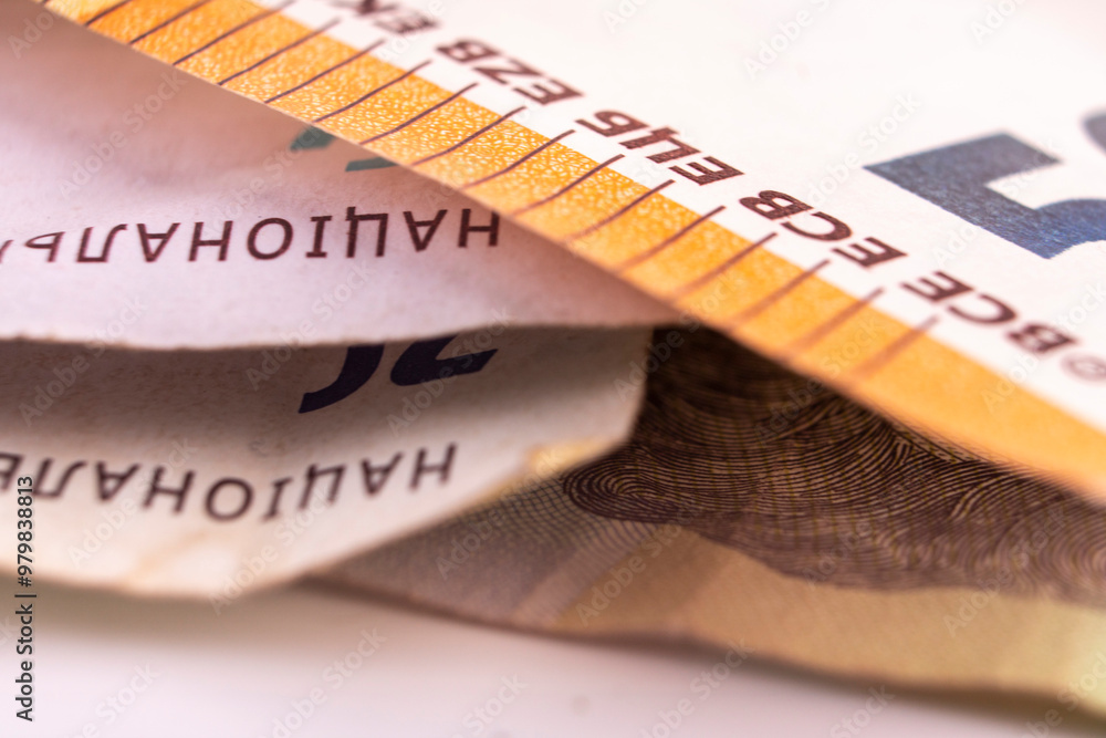 Obraz premium Swedish krona,Currency of Ukraine, US dollar, euro the currency of Sweden.money concept. 100. 20. Close up