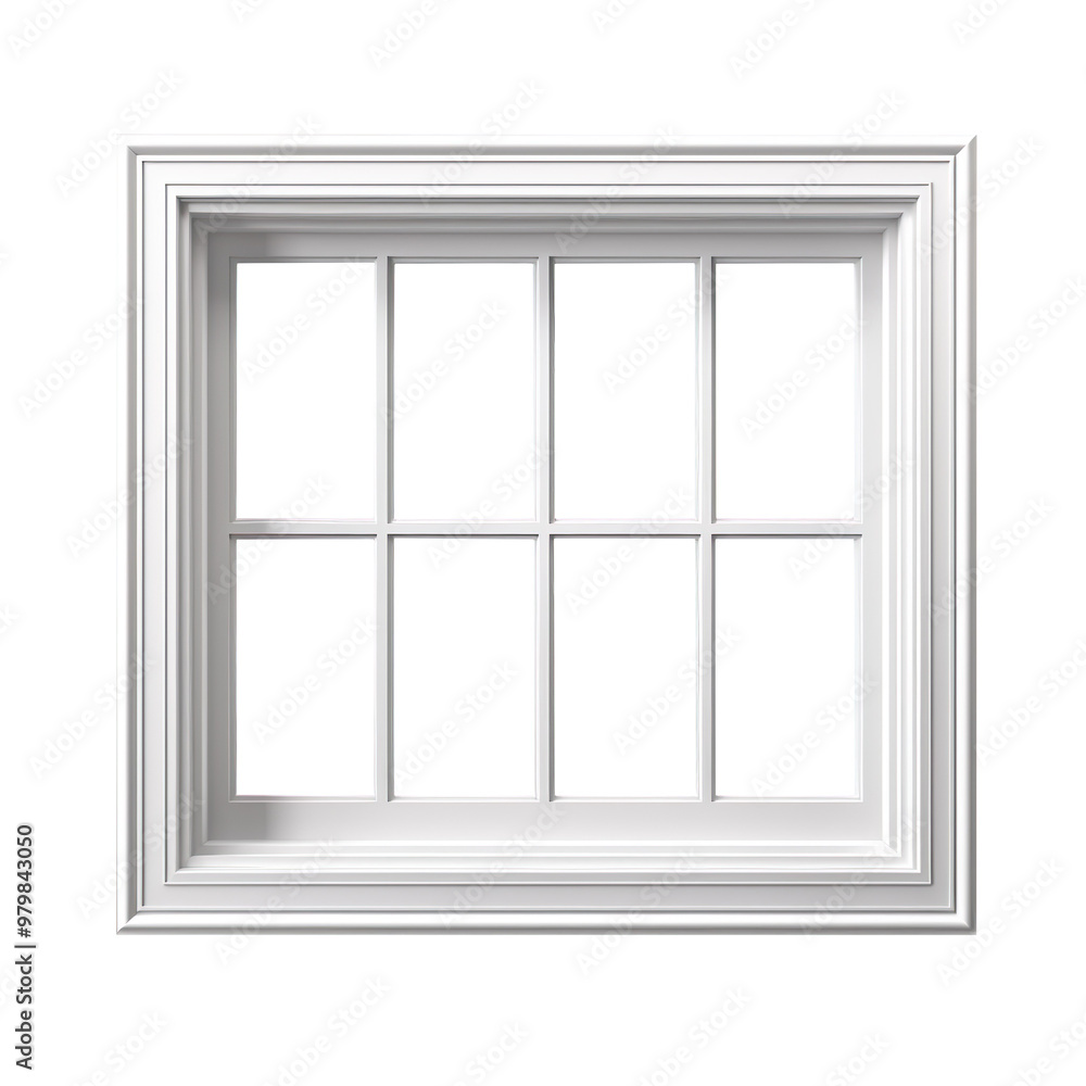 white window moulding isolated on transparent background white window moulding isolated on transparent background