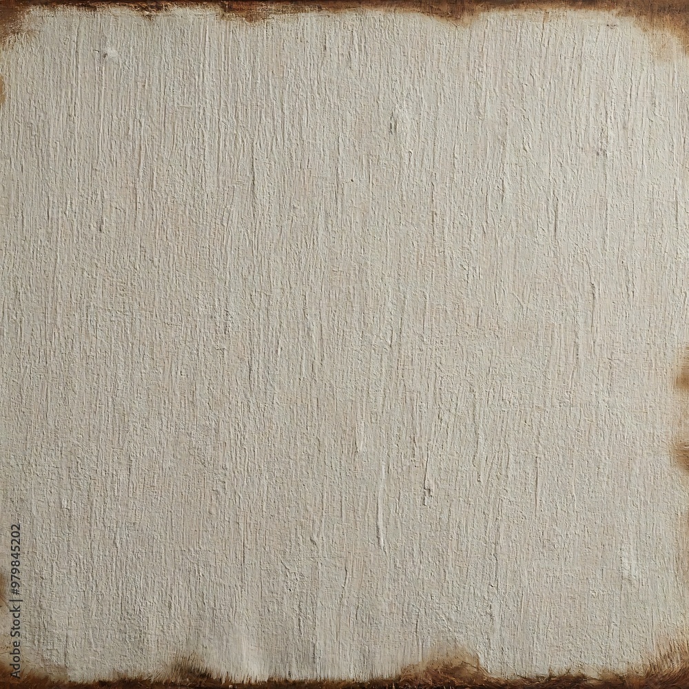 Fototapeta premium Textured background showing a white wall with brown border