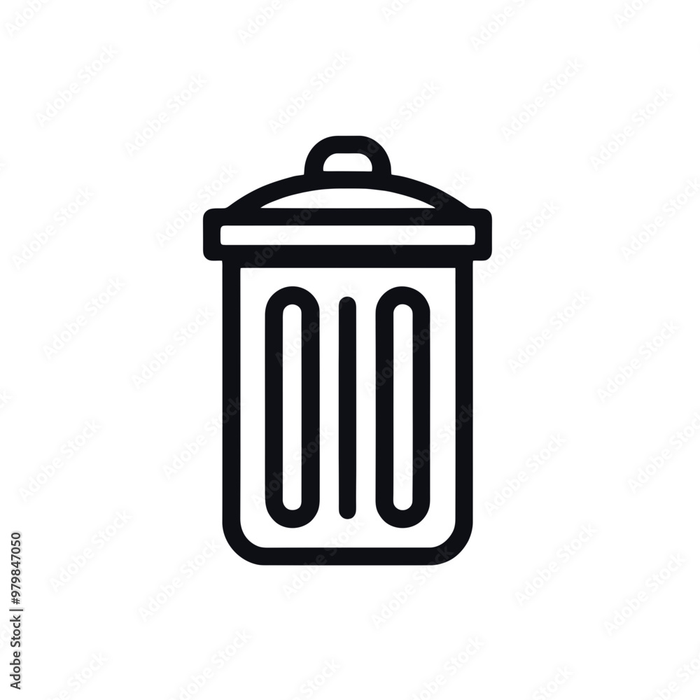 Vector illustration of a garbage bin, symbolizing waste management and eco-conscious design. Vector illustration of a garbage bin, symbolizing waste management and eco-conscious design.