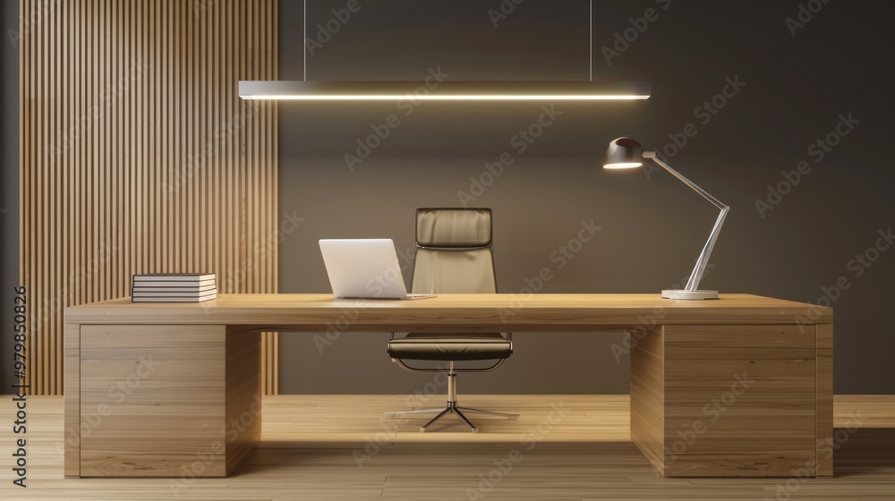 Fototapeta premium Modern Minimalist Office Interior