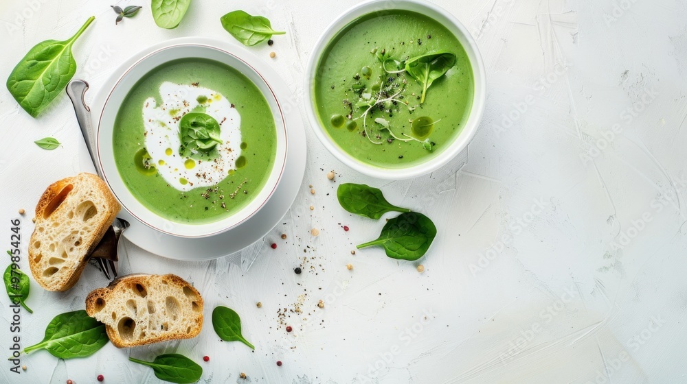 The soup is garnished with parsley and a sprinkle of pepper The soup is garnished with parsley and a sprinkle of pepper