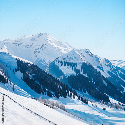 nature, snow, mountains, winter