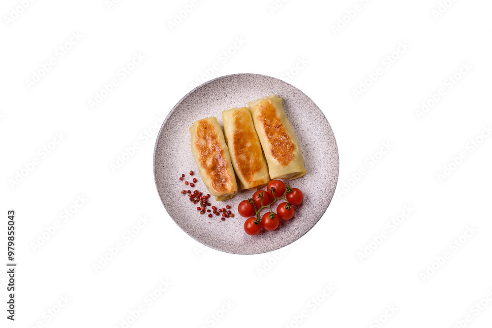 Sweet or savory crepe with different fillings for a hearty breakfast Sweet or savory crepe with different fillings for a hearty breakfast