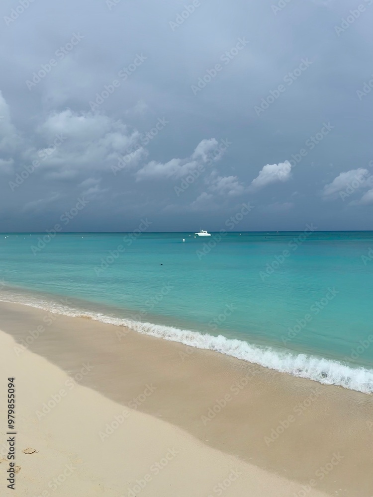Obraz premium beach with stormy sky