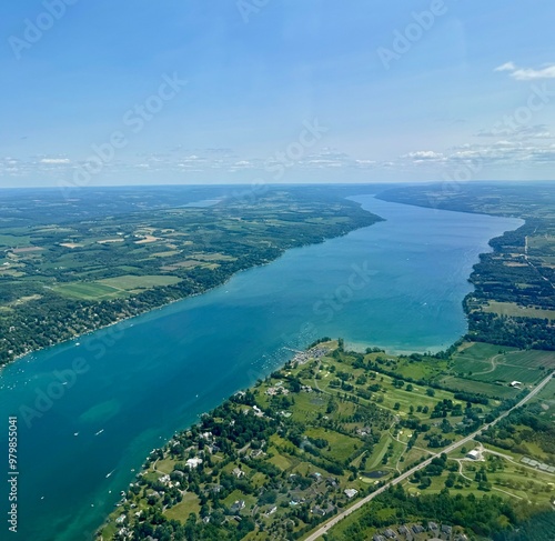 aerial view of the finger lakes photo