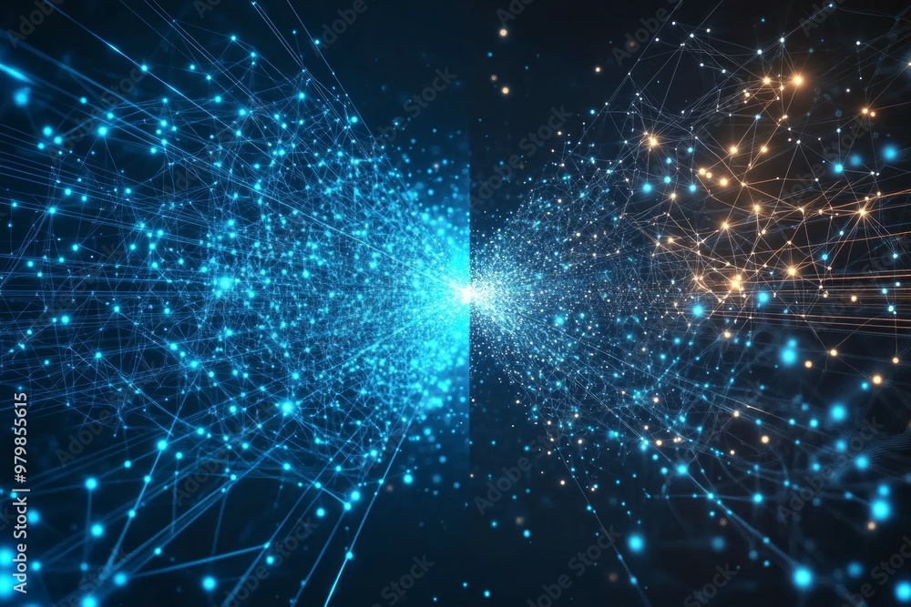 Fototapeta premium The Fragmented Network, The Digital Divide