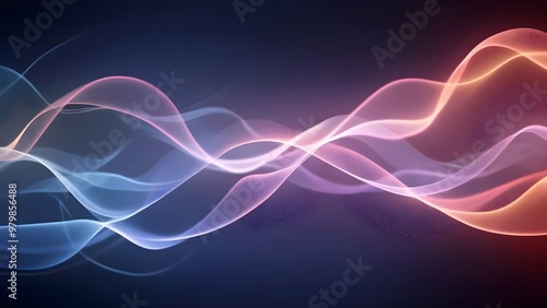 Abstract Glowing Waves: Modern Design for Technology and Innovation