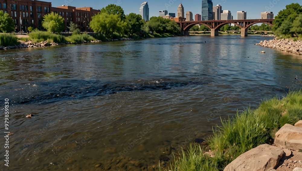 Fototapeta premium South Platte River in downtown Denver.