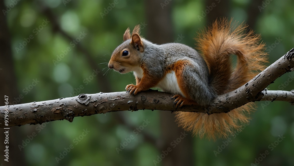 Squirrel on a tree branch Squirrel on a tree branch