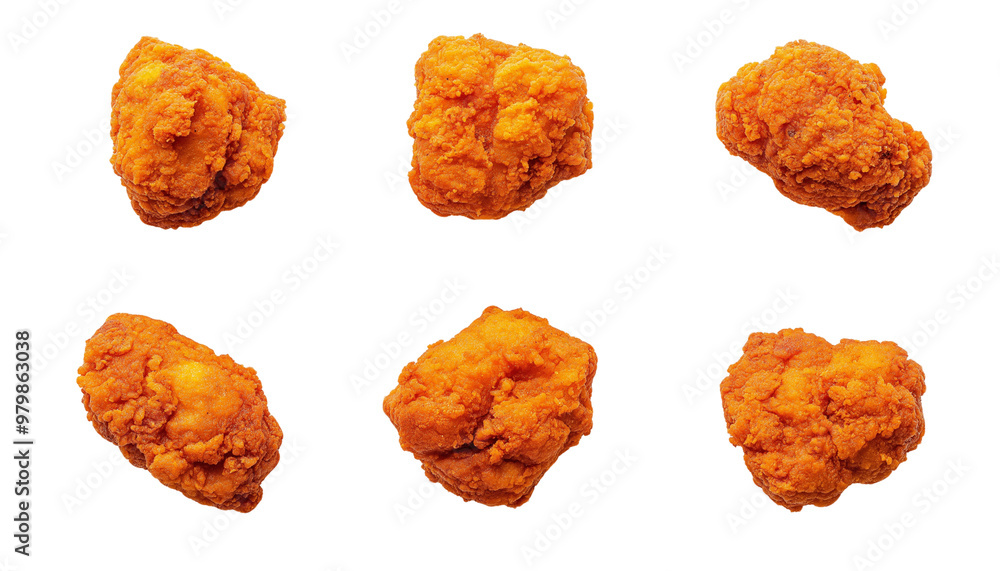 Chicken nuggets mockup, isolated on transparent background. Fast food, fried chicken, crispy snack, breaded meat, golden brown, quick meal, comfort food Chicken nuggets mockup, isolated on transparent background. Fast food, fried chicken, crispy snack, breaded meat, golden brown, quick meal, comfort food