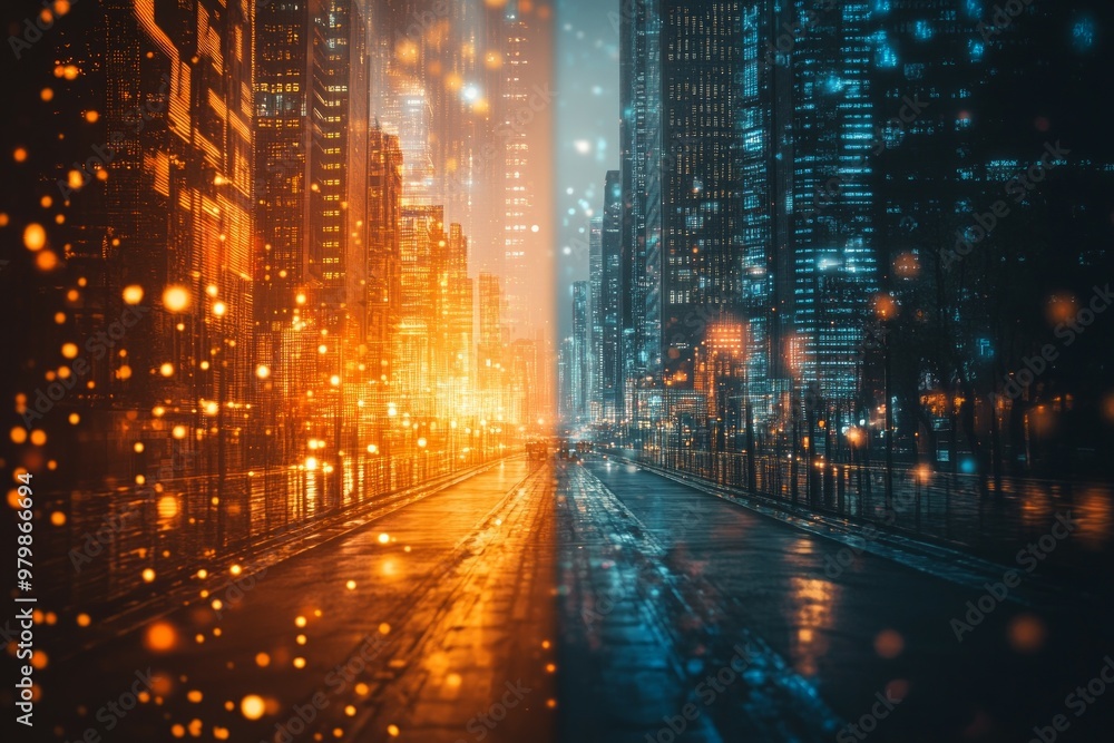Obraz premium Disconnected Future, The Digital Divide