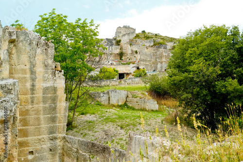 Parco Scultura La Palomba nelle antiche cave di tufo, Matera, Basilicata, Italia photo