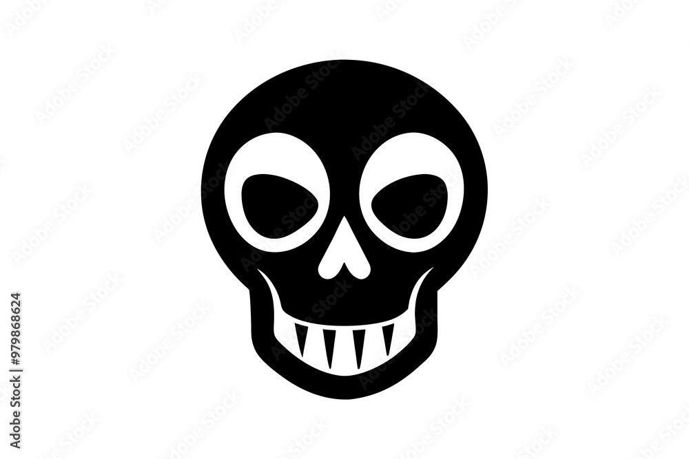 Skull Silhouette: Gothic Icon, Halloween Symbol, Death Concept, Spooky Design, Flat Vector Illustration Skull Silhouette: Gothic Icon, Halloween Symbol, Death Concept, Spooky Design, Flat Vector Illustration