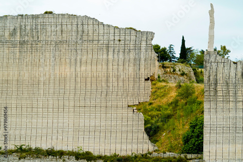 Parco Scultura La Palomba nelle antiche cave di tufo, Matera, Basilicata, Italia photo