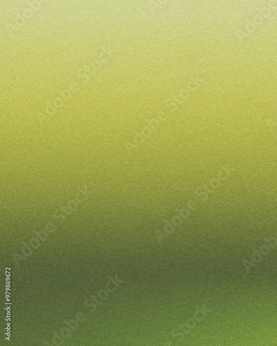 Smooth olive gradient background creating a calming ambiance for art and design projects, film grain and noise effect