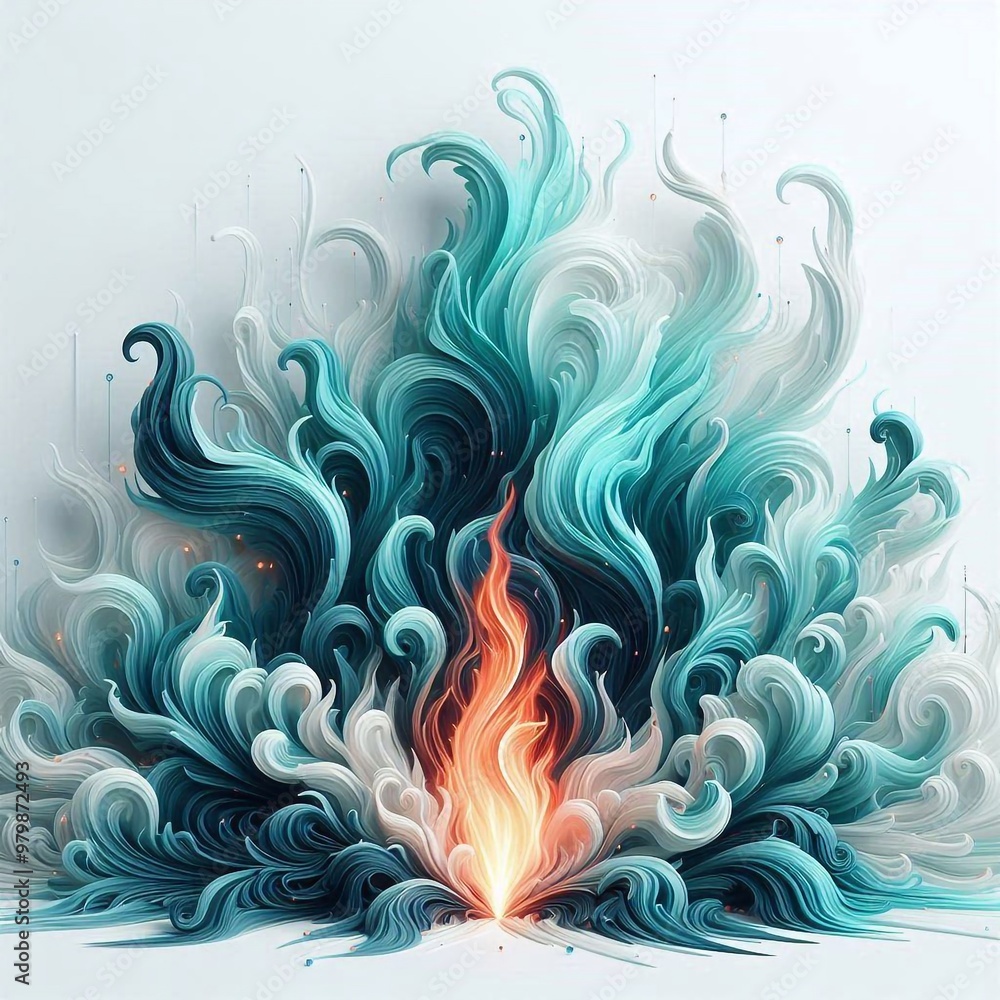 Hintergrund, Wallpaper türkise Flammen Hintergrund, Wallpaper türkise Flammen