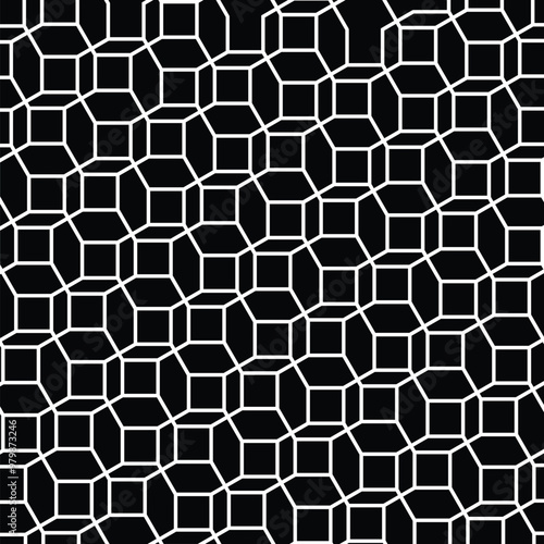 Abstract geometric seamless pattern. Black and white. Modern stylish texture repeating vector background.