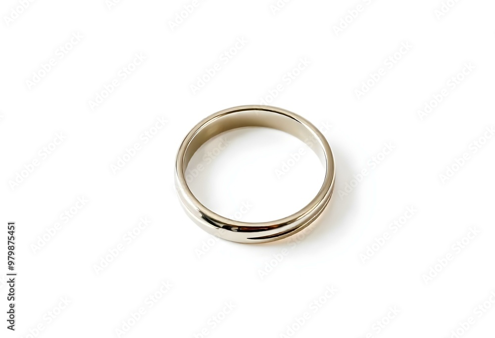 white gold ring isolated on a stark white background, showcasing a simple elegant design create with ai white gold ring isolated on a stark white background, showcasing a simple elegant design create with ai