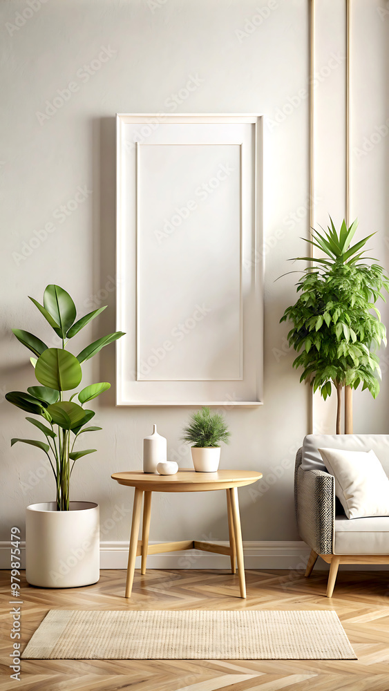 Frame mockup home interior, 3d render, white Mock up frame Frame mockup home interior, 3d render, white Mock up frame