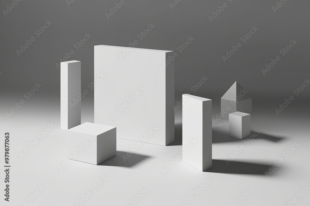 Sleek Minimalist Three-Dimensional Shape Design Representation Sleek Minimalist Three-Dimensional Shape Design Representation