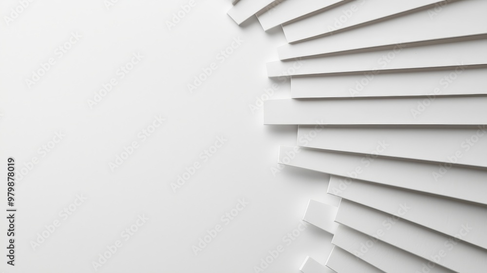 Abstract White Architectural Lines and Shadows