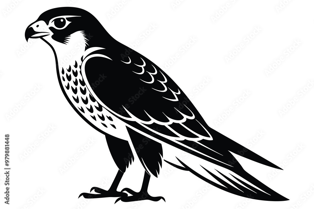 Falcon vector illustration white background H.eps