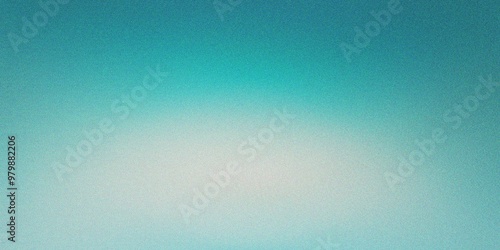 Smooth turquoise gradient background for creative projects and designs, film grain and noise effect