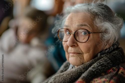 Elderly woman attending a digital photography workshop