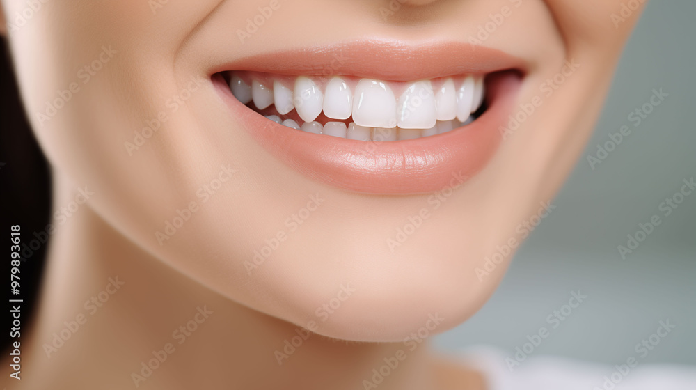 Fototapeta premium Close-Up of a Bright and Healthy Smile
