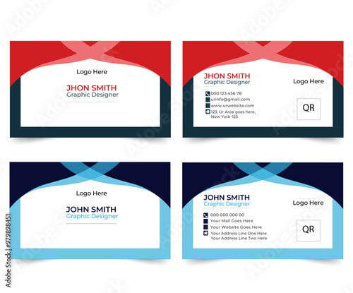 Modern Business Card - Creative and Clean Business Card Template. Luxury business card design template. Vector illustration . Double-sided creative business card template. editable vector template.