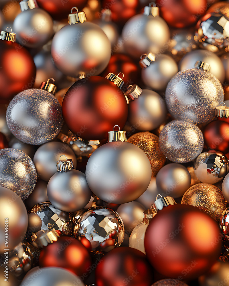New Year background made from Christmas balls. Creative banner. Instagram dimension. New Year background made from Christmas balls. Creative banner. Instagram dimension.