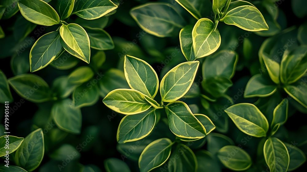 Fototapeta premium an elegant and zoomed view of green leaves of green plan