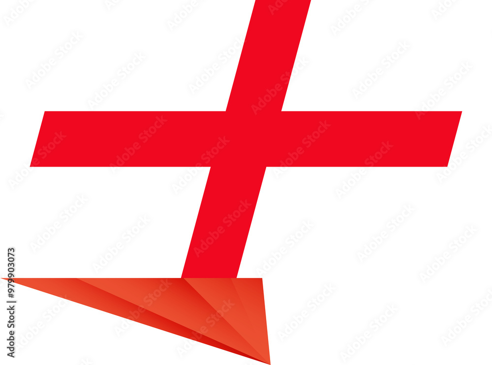 Obraz premium England pin flag