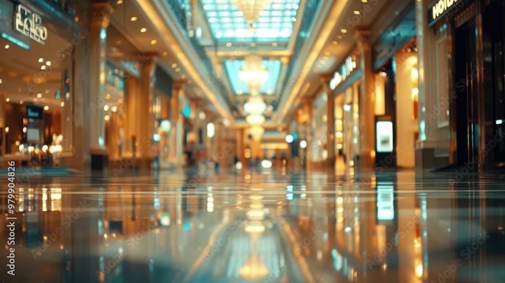 Luxury shopping center interior out of focus Luxury shopping center interior out of focus