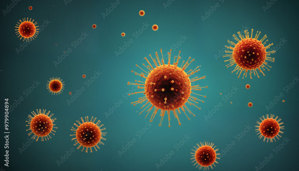 Viruses, illness and sickness visualization Viruses, illness and sickness visualization