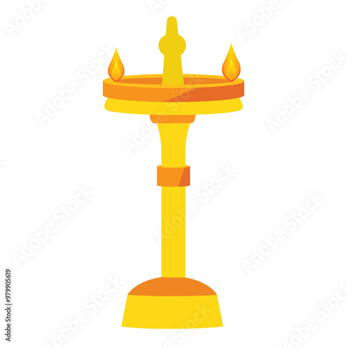 Nilavilakku Free Vector Download - Nilavilakku Traditional Lamp Used Commonly Kerala Stock Vector photo