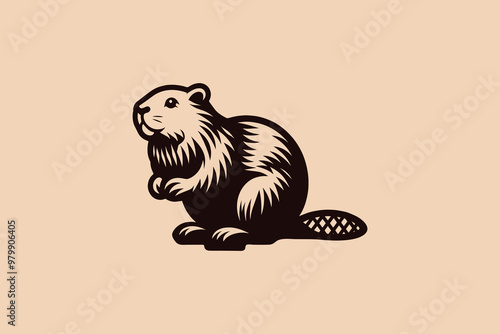 Beaver. Logo, icon, sign, emblem
