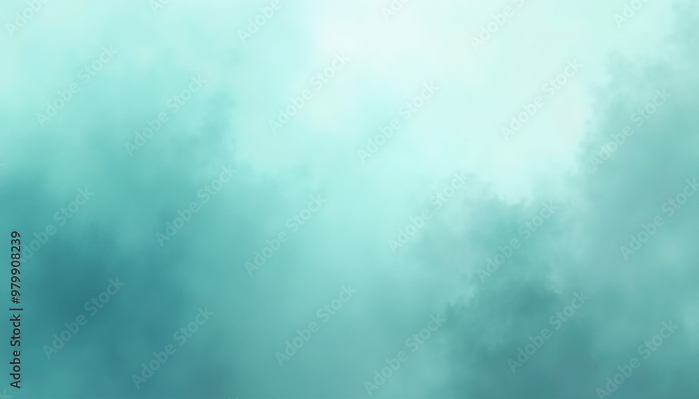 Obraz premium abstract background ethereal fog turquoise with copy space
