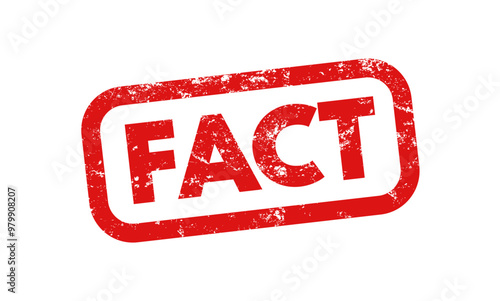 Fact sign with grunge effect, rubber stamp - vector illustration