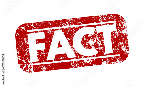 Fact sign with grunge effect, rubber stamp - vector illustration