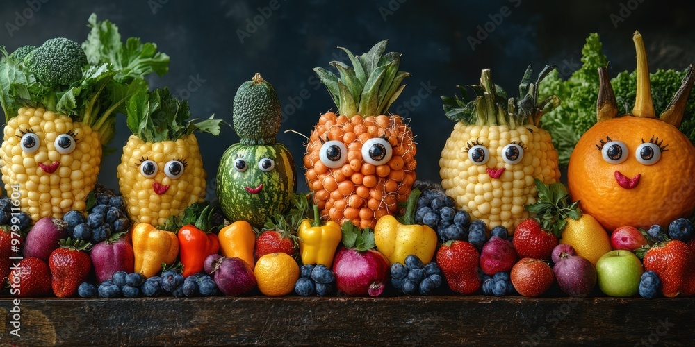 Explore a bustling world where every fruit and vegetable is full of character and unique charm Explore a bustling world where every fruit and vegetable is full of character and unique charm